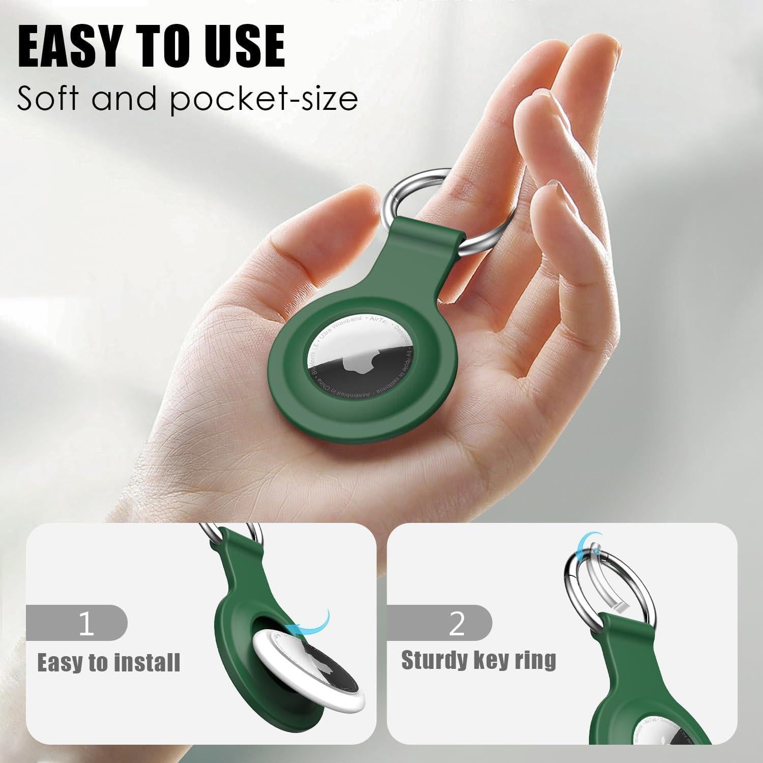 Soporte R-fun para Air Tag 4 Pack Silicona Llaveros