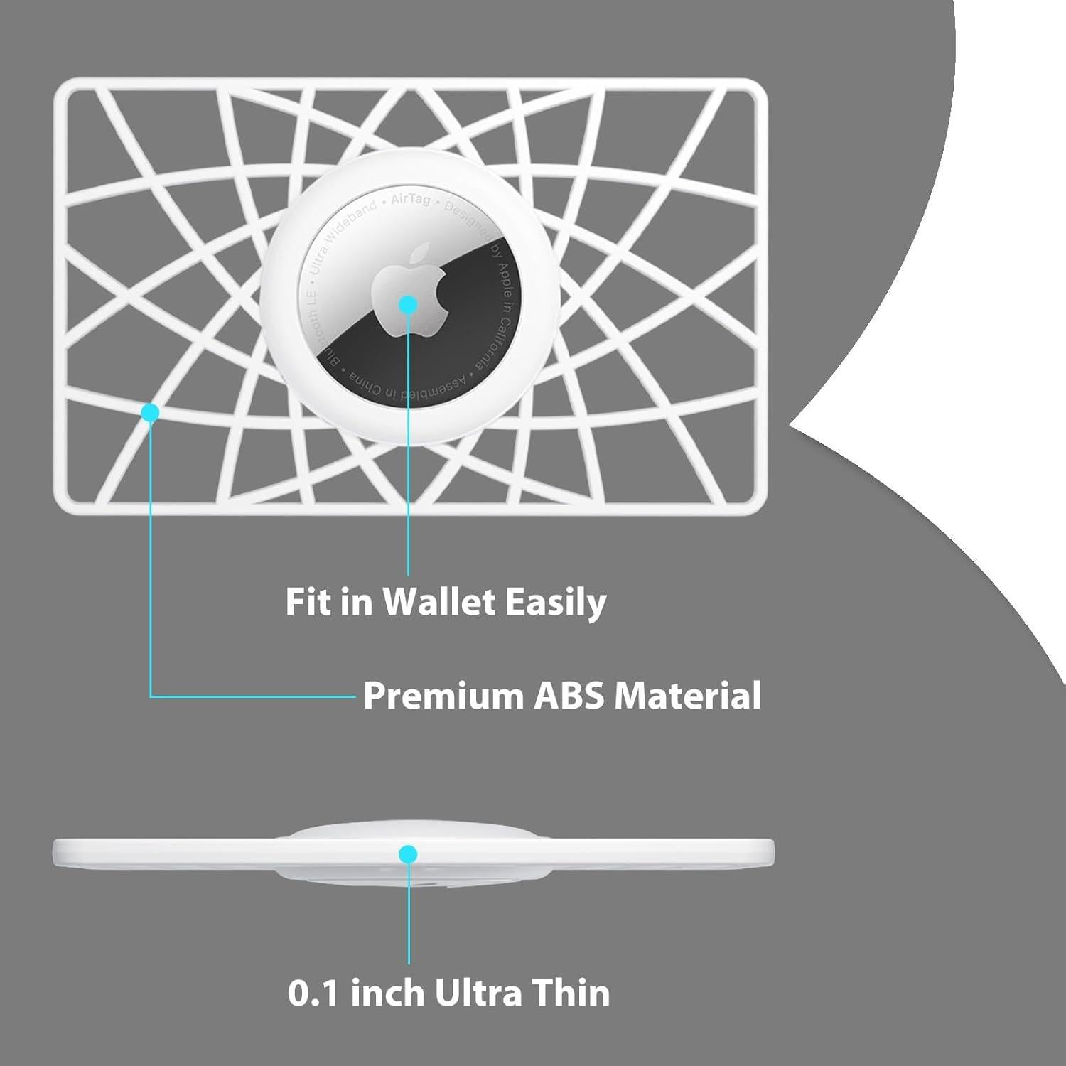 Soporte de Cartera WALNEW para AirTag 4 Pack Ultra Delgado