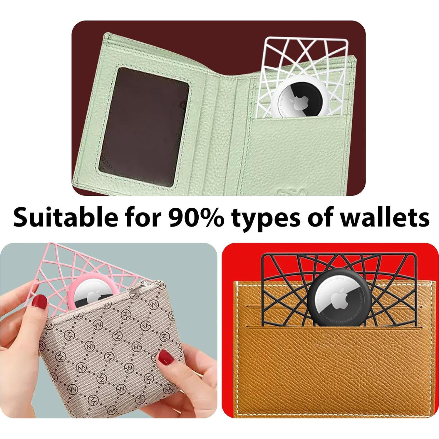 Soporte de Cartera WALNEW para AirTag 4 Pack Ultra Delgado