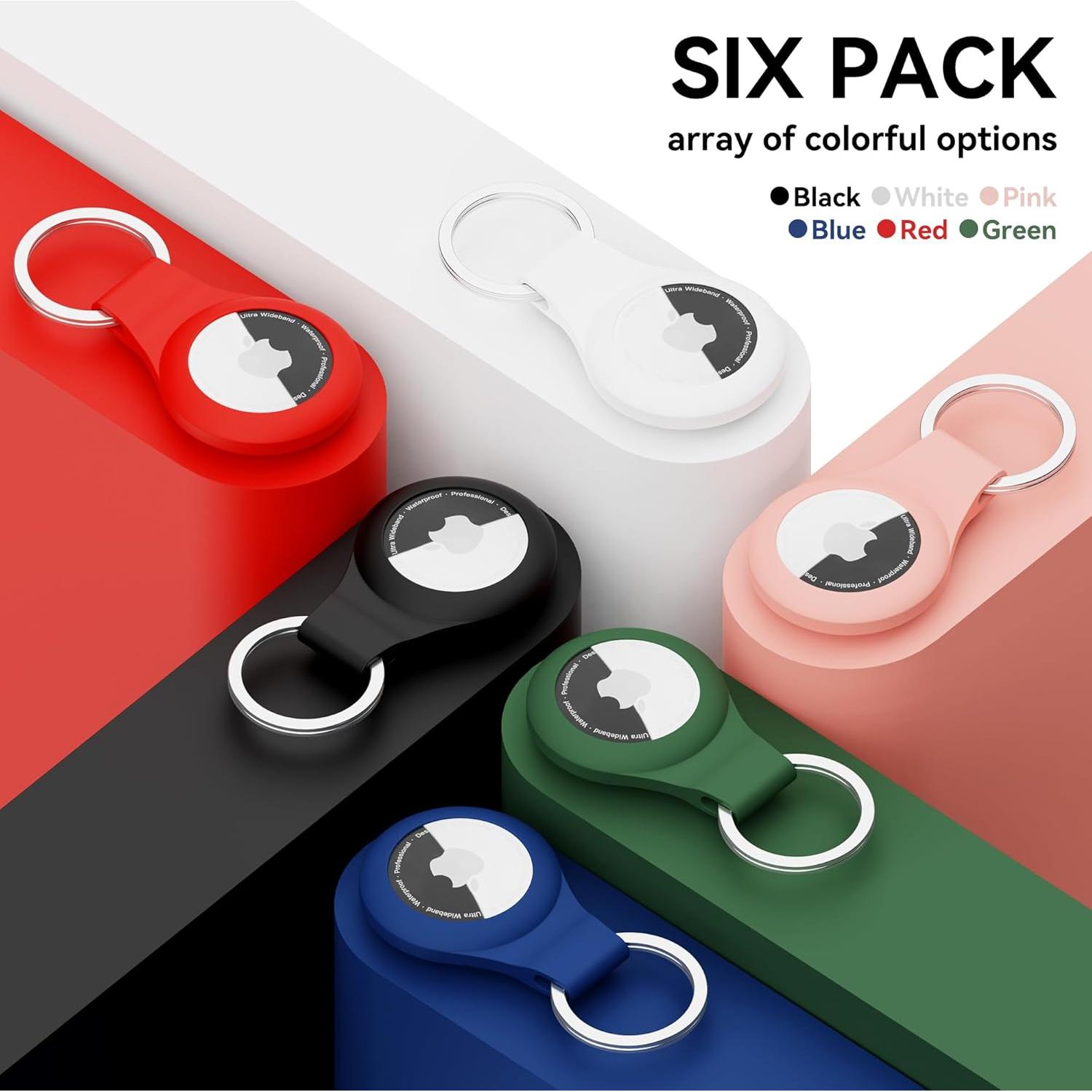 Soporte para AirTag GOCII 6 Paquetes Estuche Impermeable