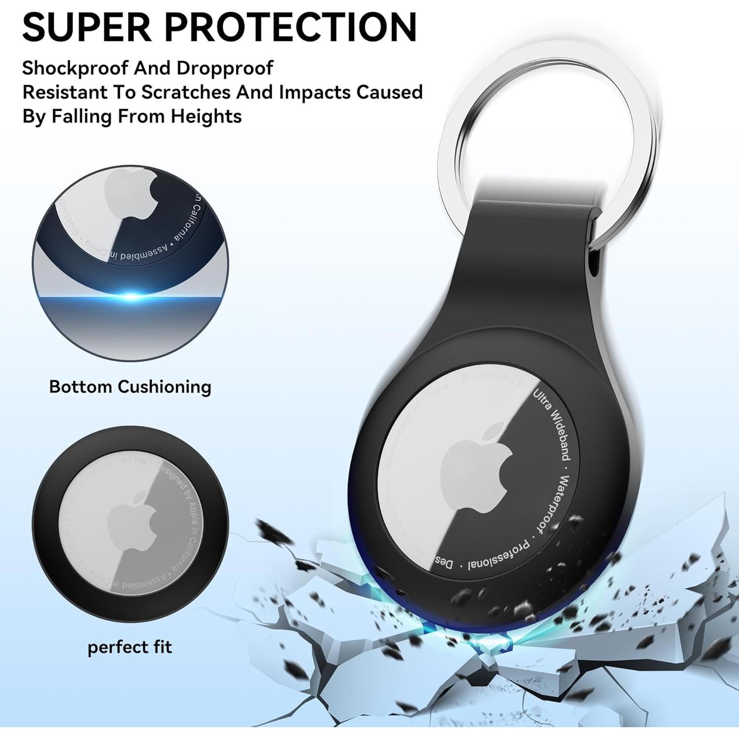 Soporte para AirTag GOCII 6 Paquetes Estuche Impermeable