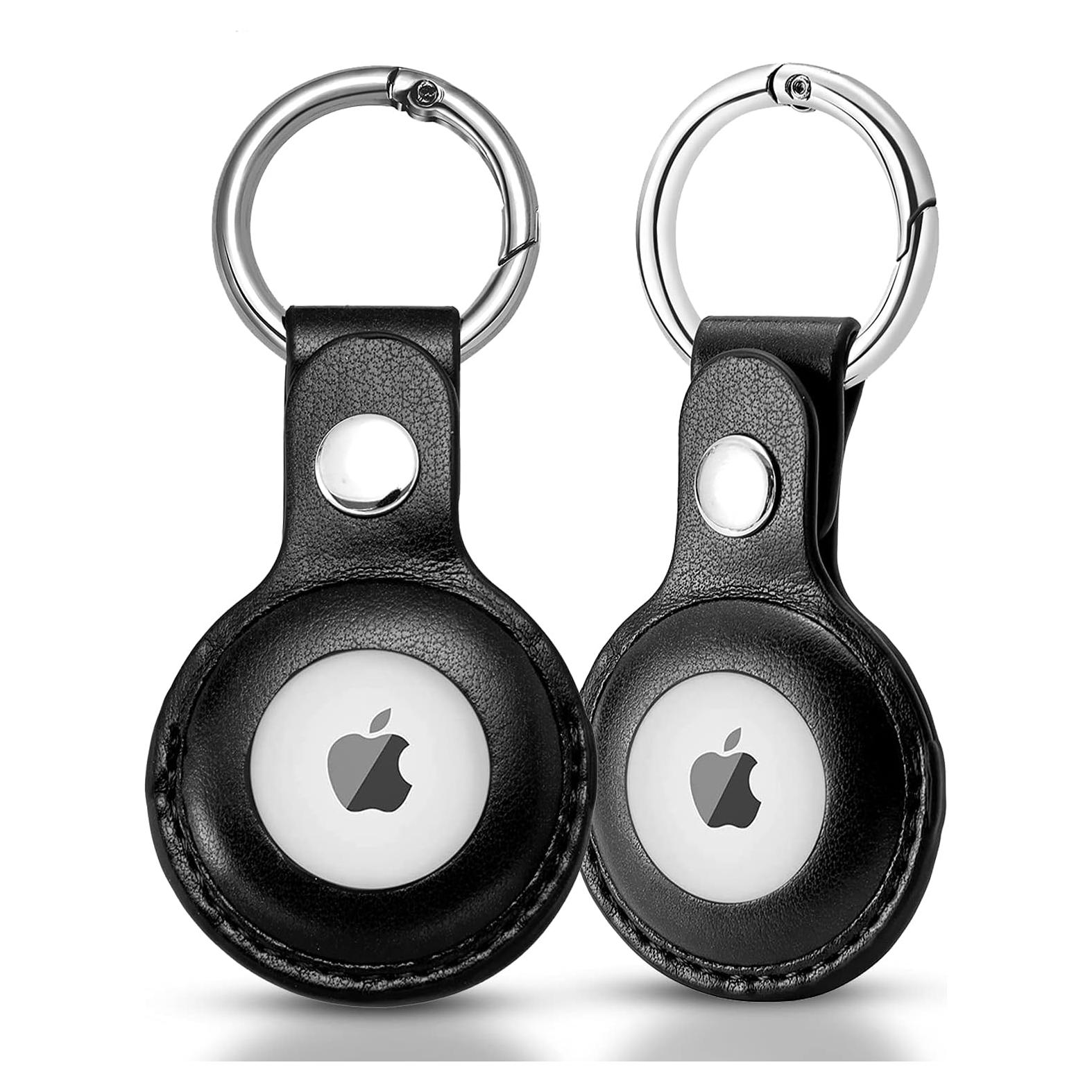 Funda de Cuero Vegano CHABAEBAE para Apple AirTag - 2 Paquetes