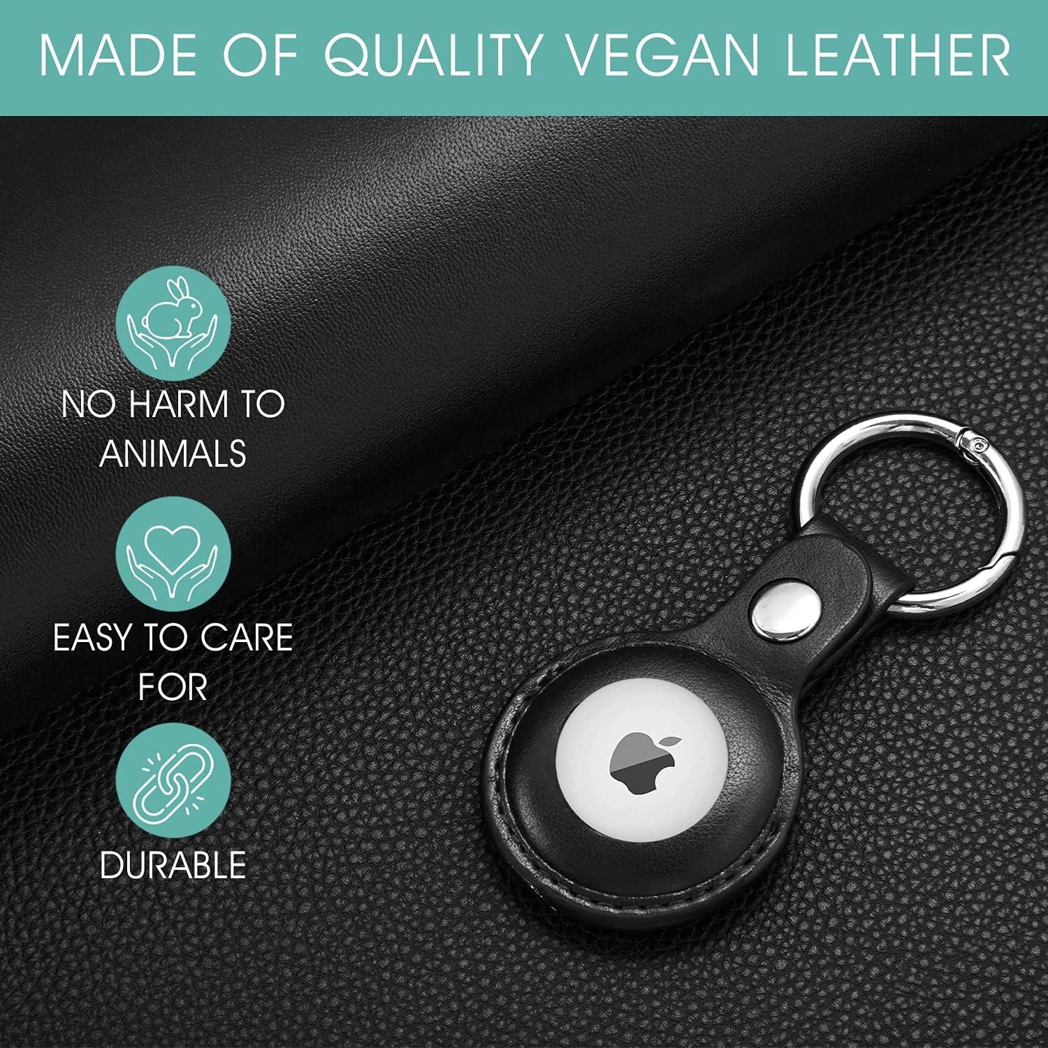 Funda de Cuero Vegano CHABAEBAE para Apple AirTag - 2 Paquetes