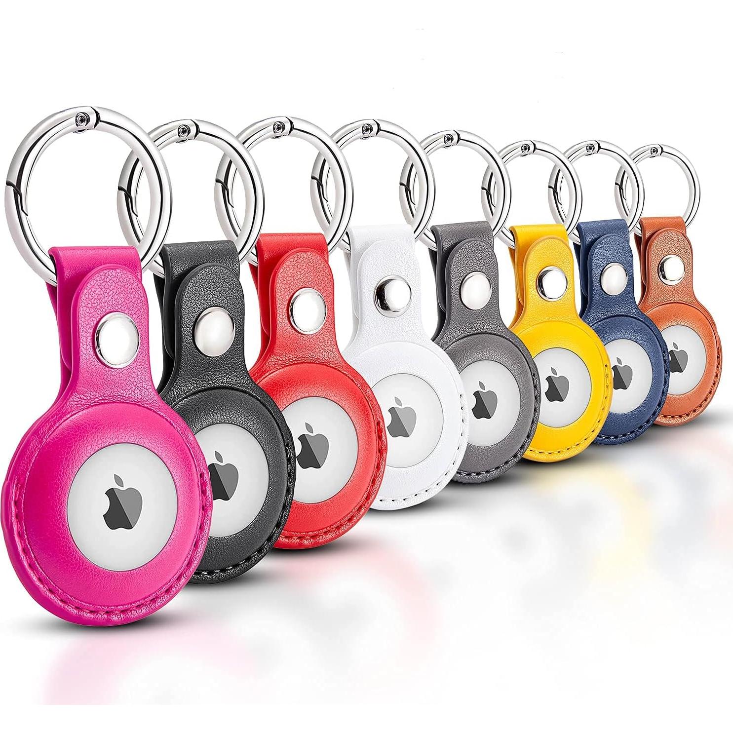 Funda de Cuero Vegano CHABAEBAE para Apple AirTag - 2 Paquetes