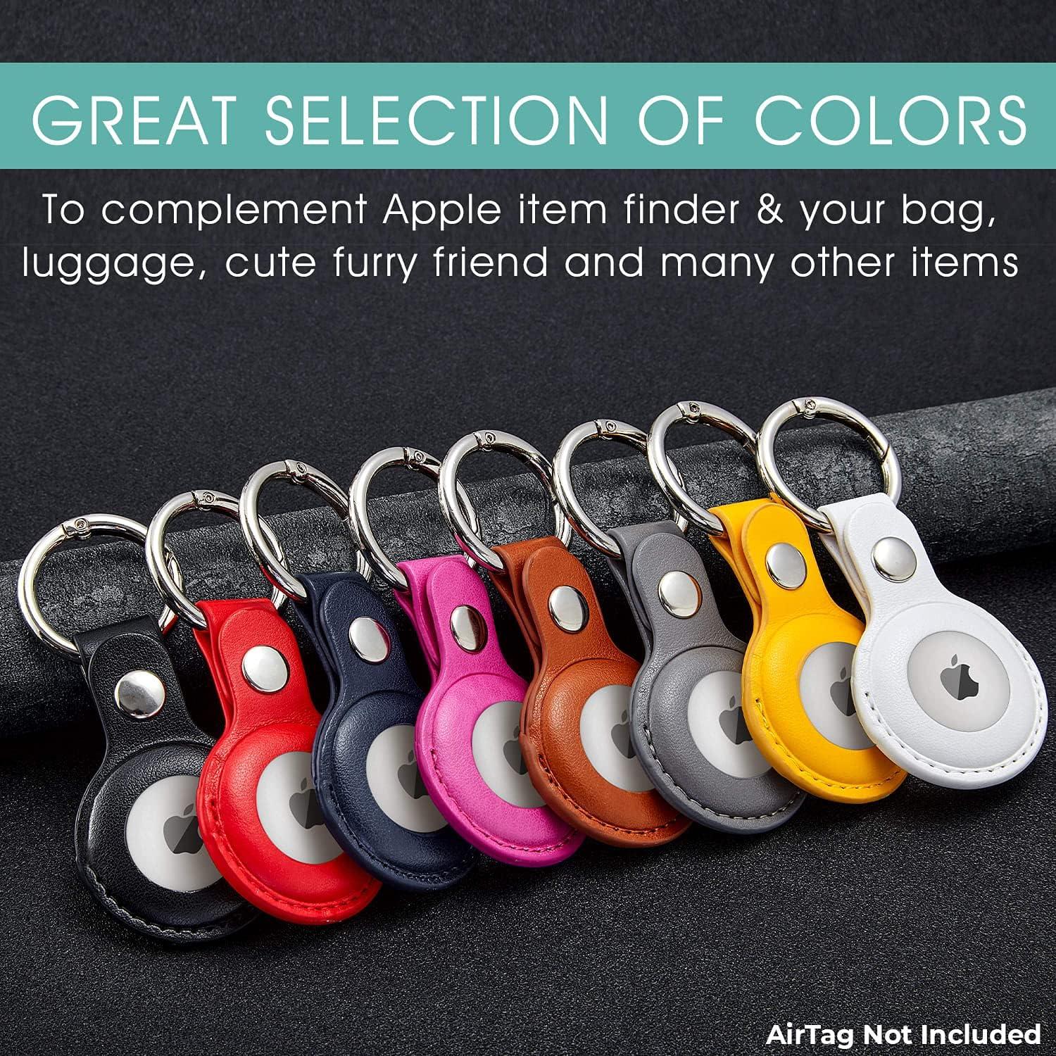 Funda de Cuero Vegano CHABAEBAE para Apple AirTag - 2 Paquetes