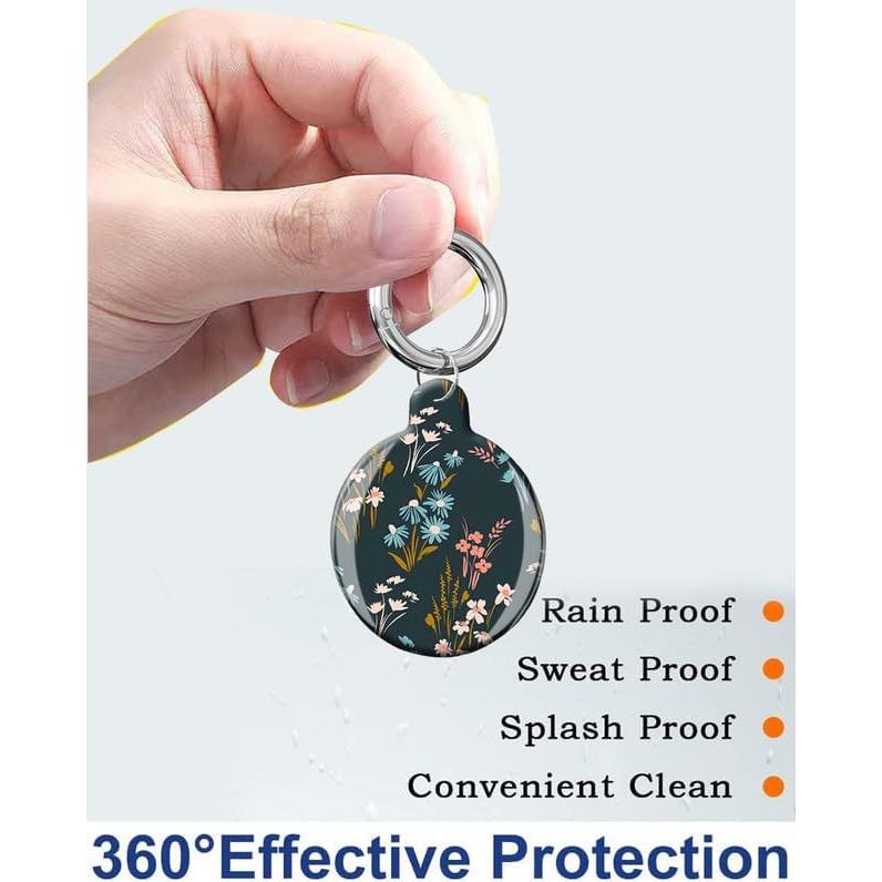 Funda Protectora para Air Tag LZMtacase Floral Oscuro