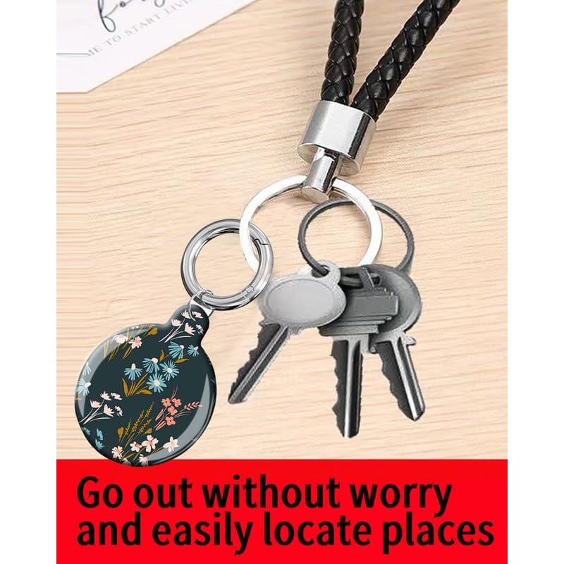 Funda Protectora para Air Tag LZMtacase Floral Oscuro