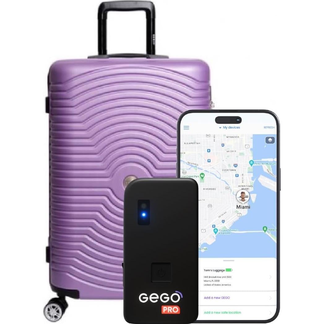 Rastreador de Equipaje GEGO PRO GPS WiFi GSM Bluetooth Negro