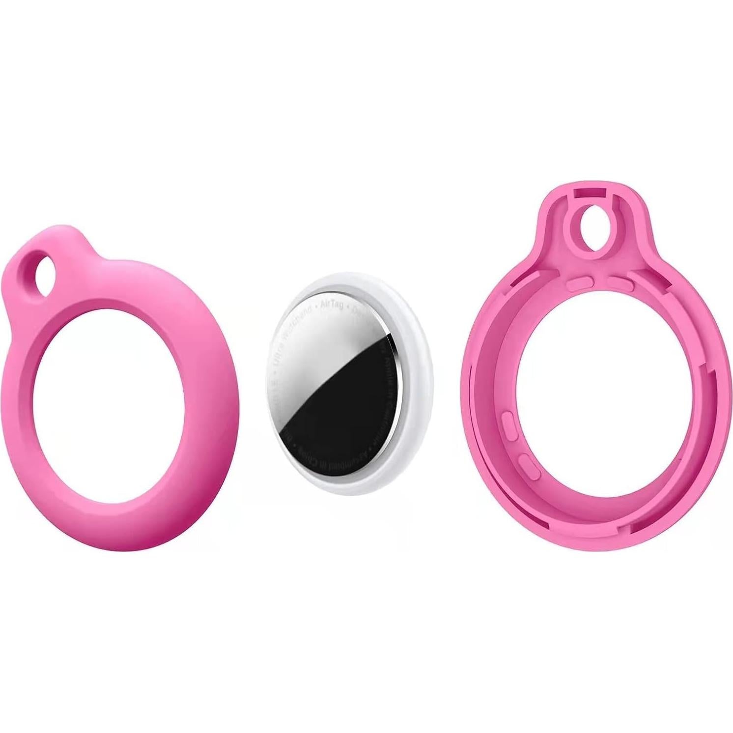 2 Llaveros Funda para AirTag Apple - Rosa y Azul