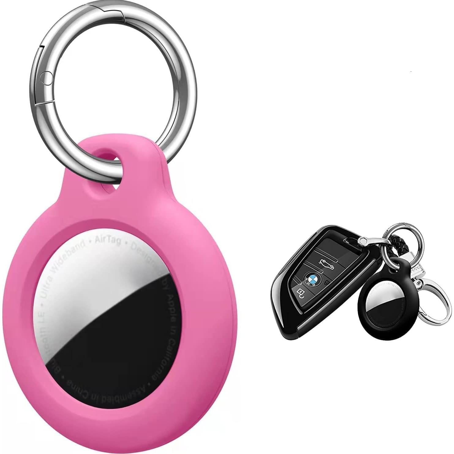 2 Llaveros Funda para AirTag Apple - Rosa y Azul