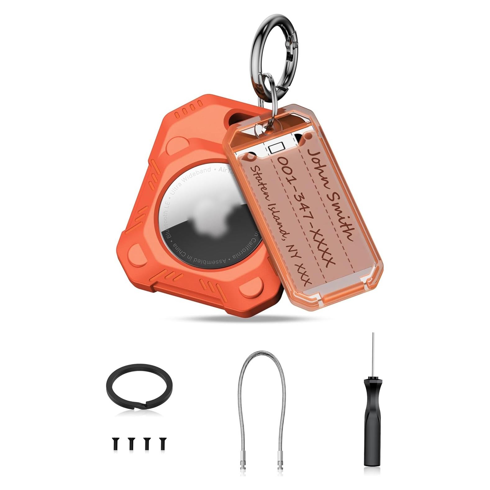 Soporte Seguro para Air Tag PROfezzion Naranja 2-en-1