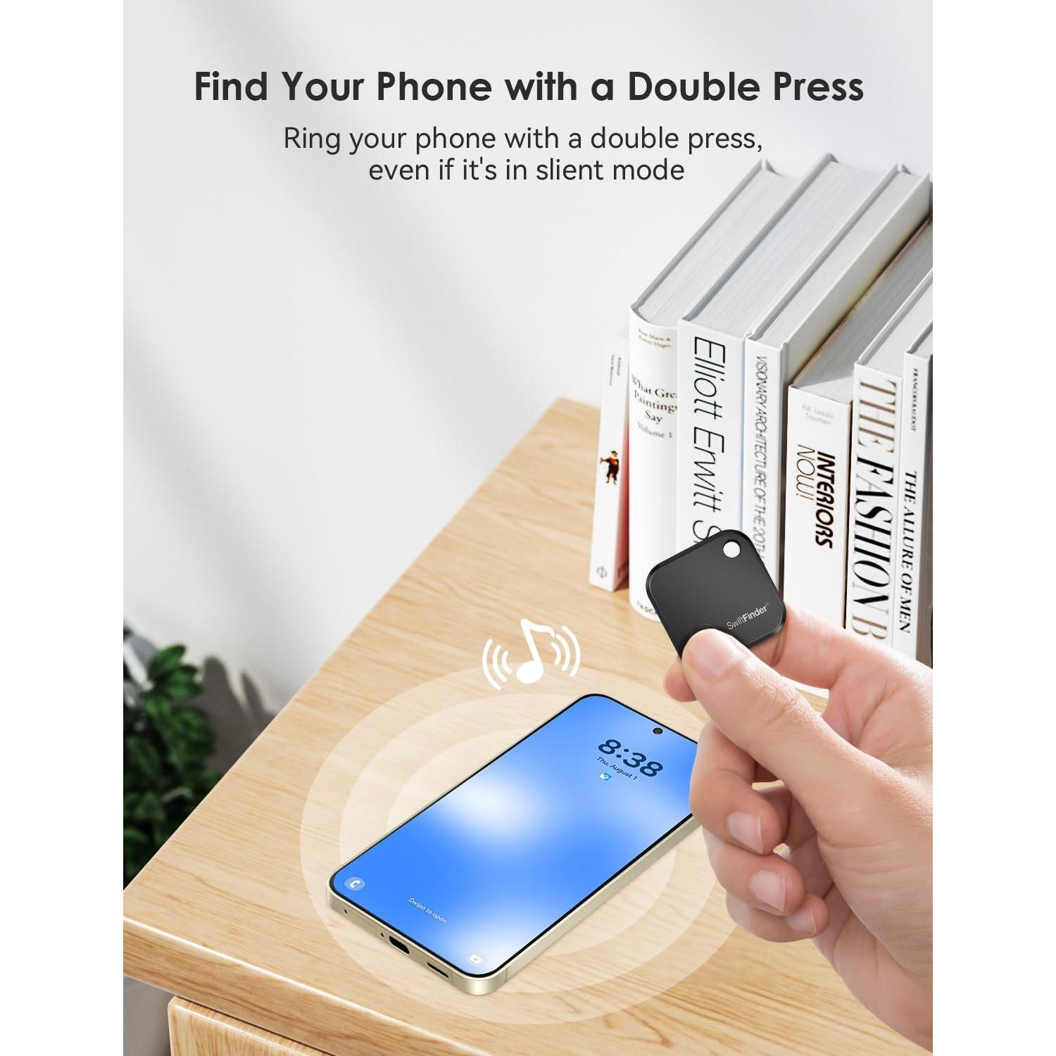 Localizador Bluetooth SwiftFinder ST02 - Paquete de 2, Resistente al Agua, Alcance 91.44m