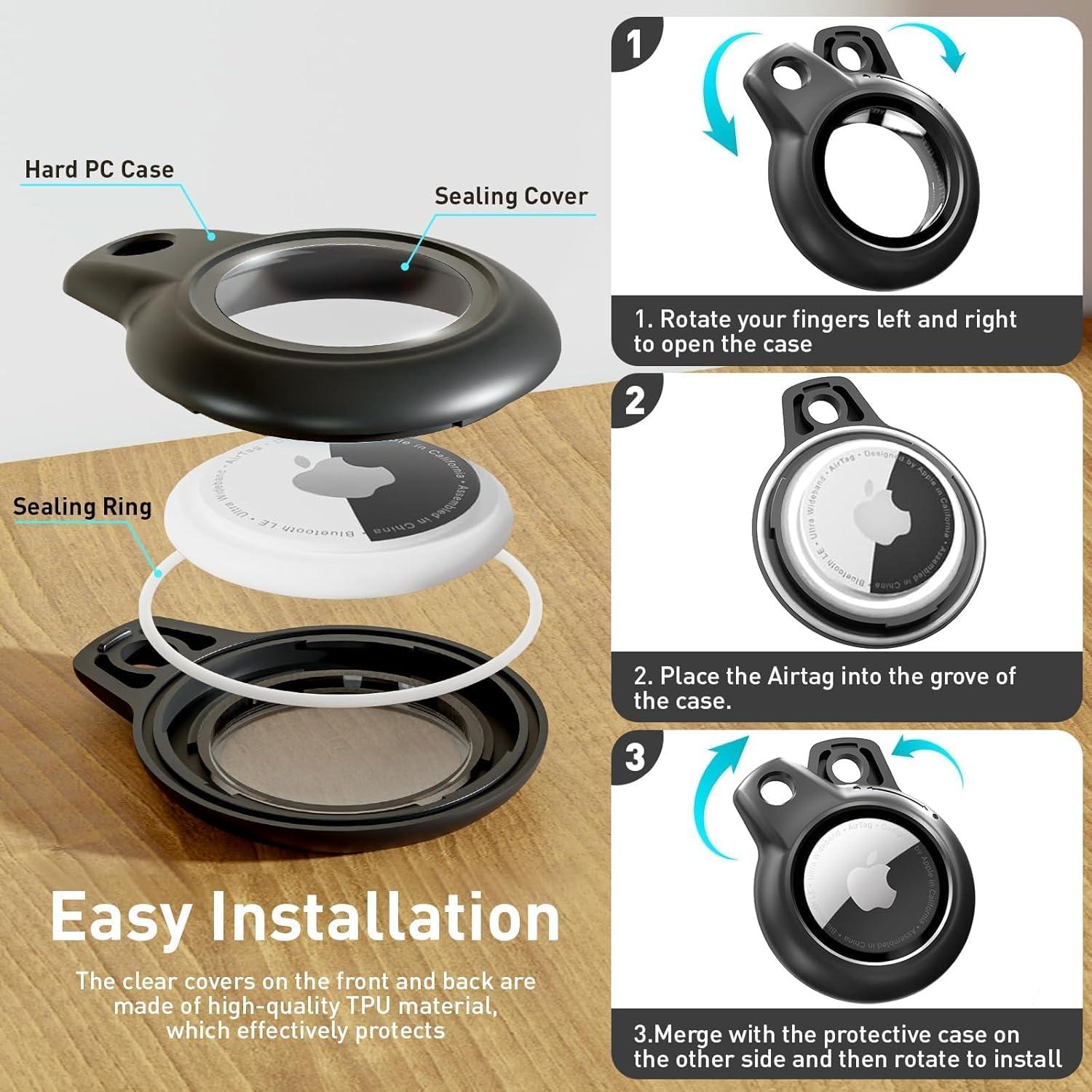 Funda Impermeable para AirTag MOLOSLEEVE Rojo IPX8