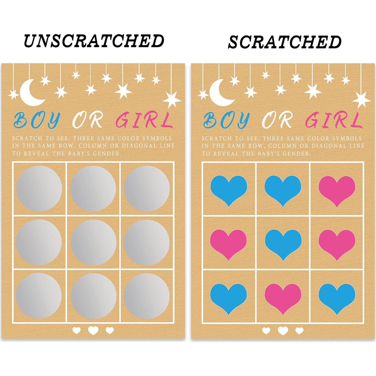 Tarjetas de Raspado Revelación de Género Senfaro 25 Pzas