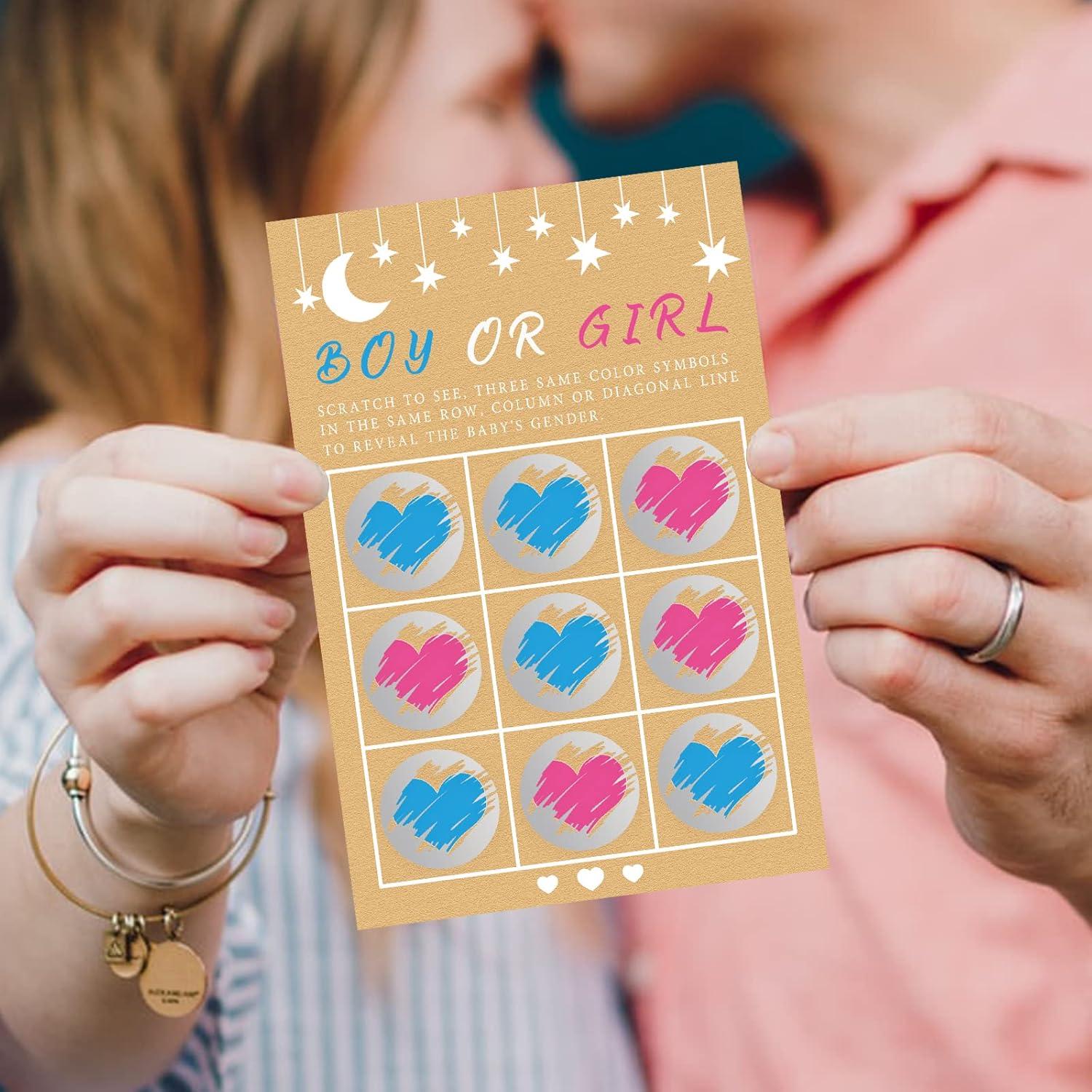 Tarjetas de Raspado Revelación de Género Senfaro 25 Pzas