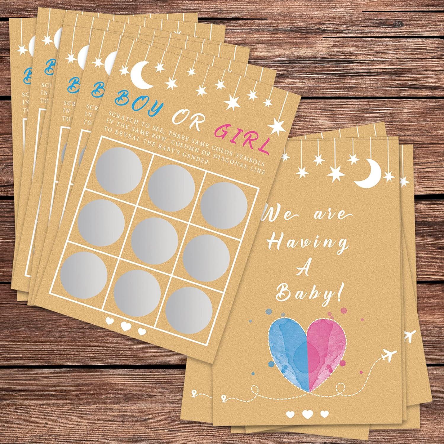 Tarjetas de Raspado Revelación de Género Senfaro 25 Pzas