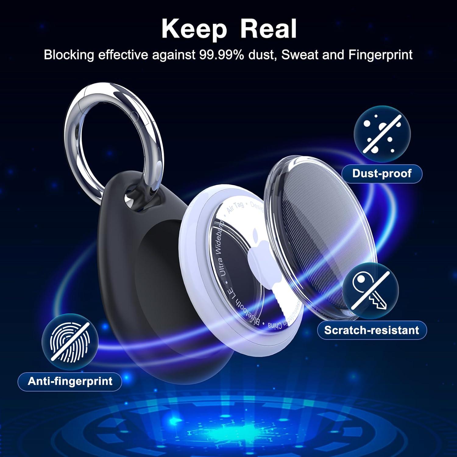 Soporte para AirTag Biuupa 4 Piezas Funda TPU Protección