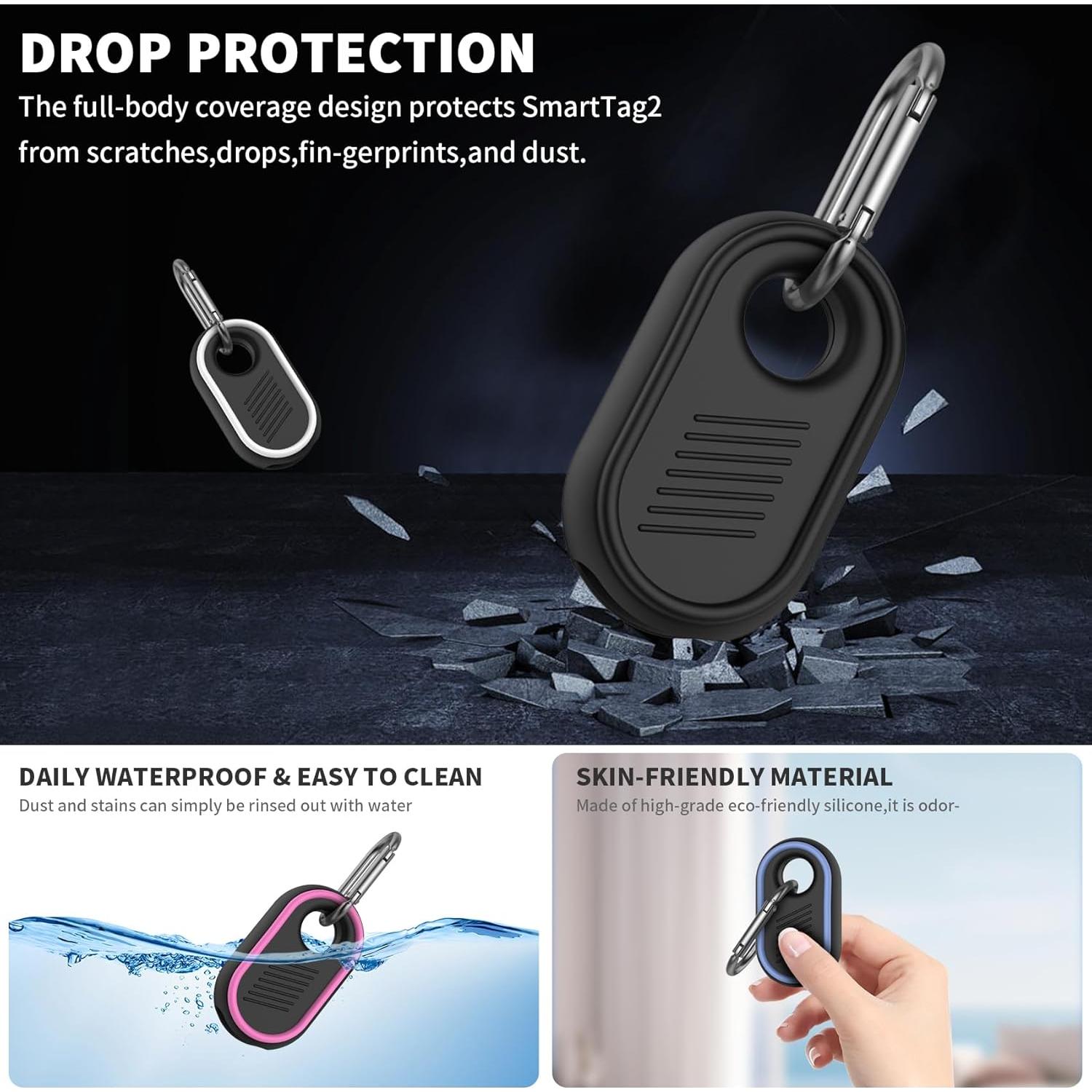 Funda de Silicona para Samsung Galaxy SmartTag2 - 4 Piezas