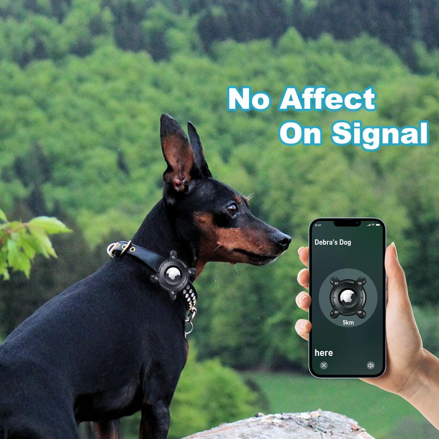 Soporte impermeable para AirTag Sichy rosa para collar de perro