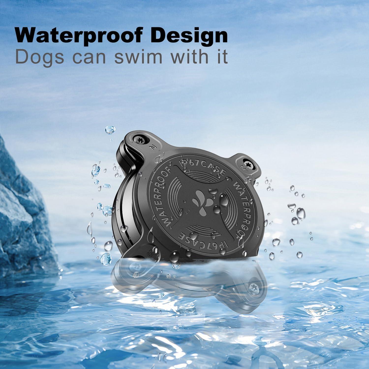 Soporte impermeable para AirTag Sichy rosa para collar de perro