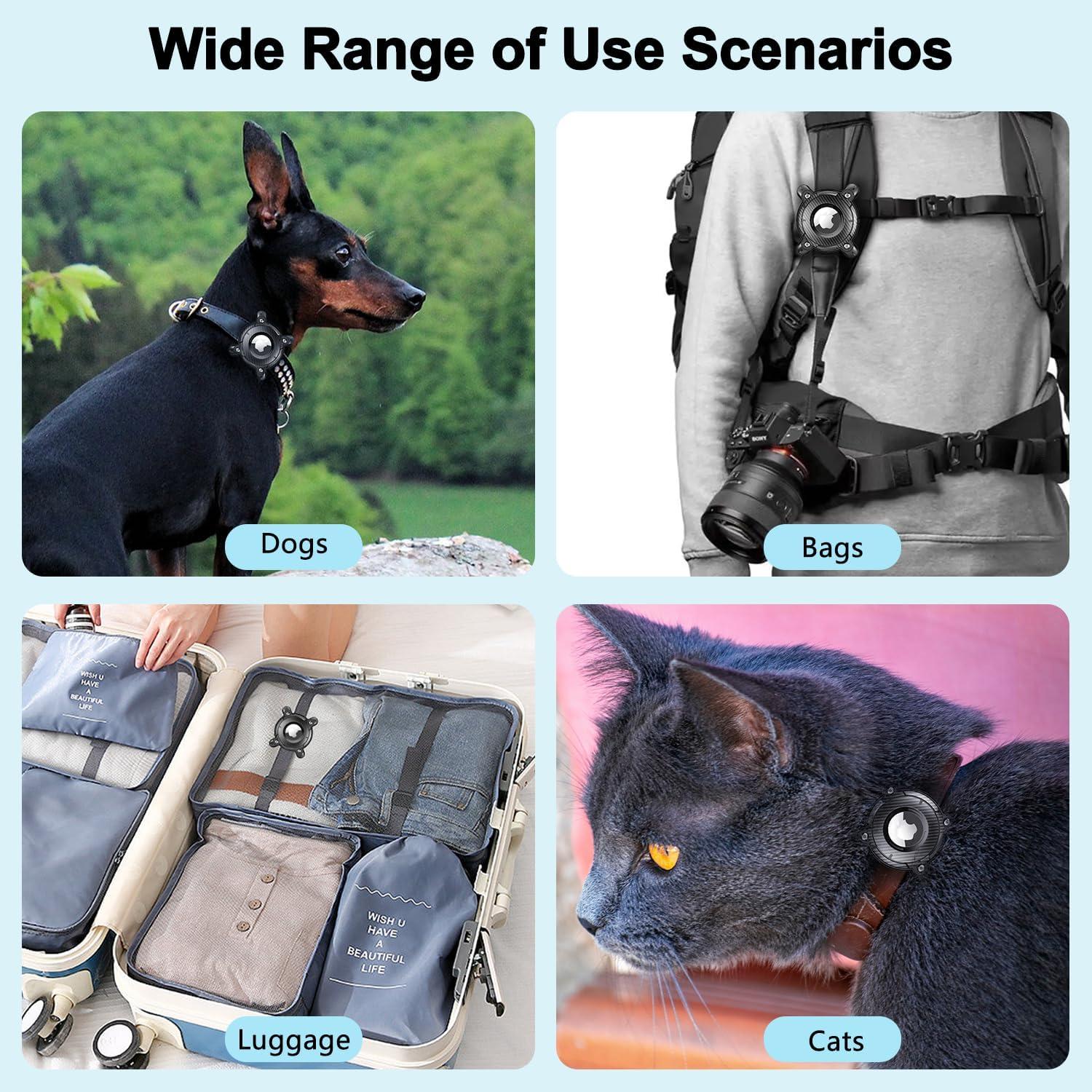 Soporte impermeable para AirTag Sichy rosa para collar de perro