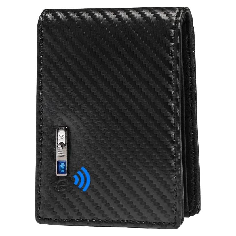 Billetera Bluetooth Anti-Pérdida con AirTag Negro 11.99x7.01cm