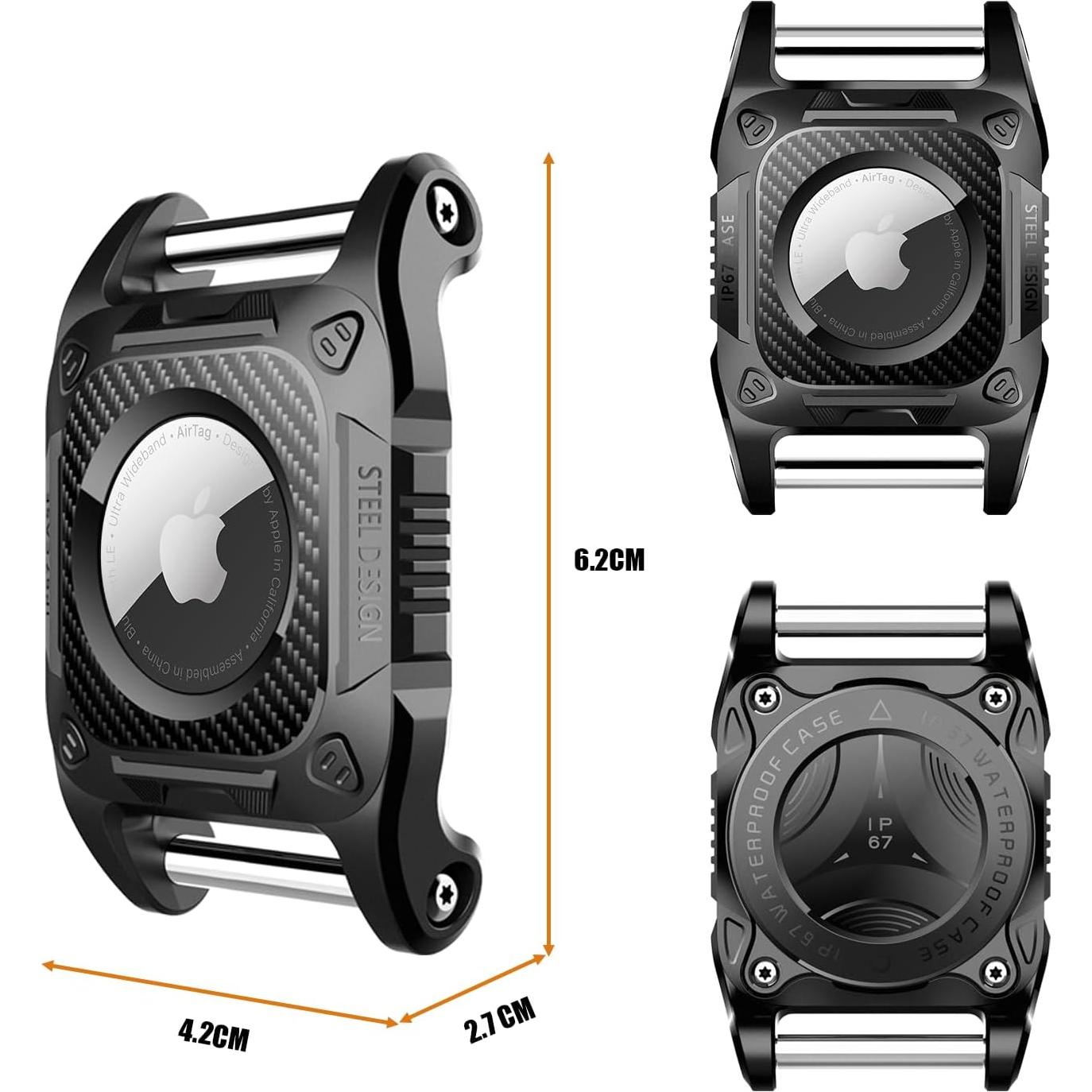 Soporte Airtag para Collar de Perro Sicthy Negro Impermeable