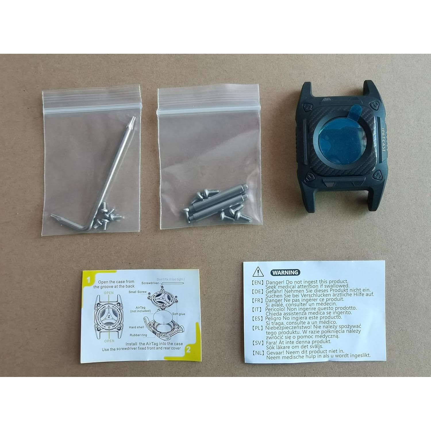 Soporte Airtag para Collar de Perro Sicthy Negro Impermeable