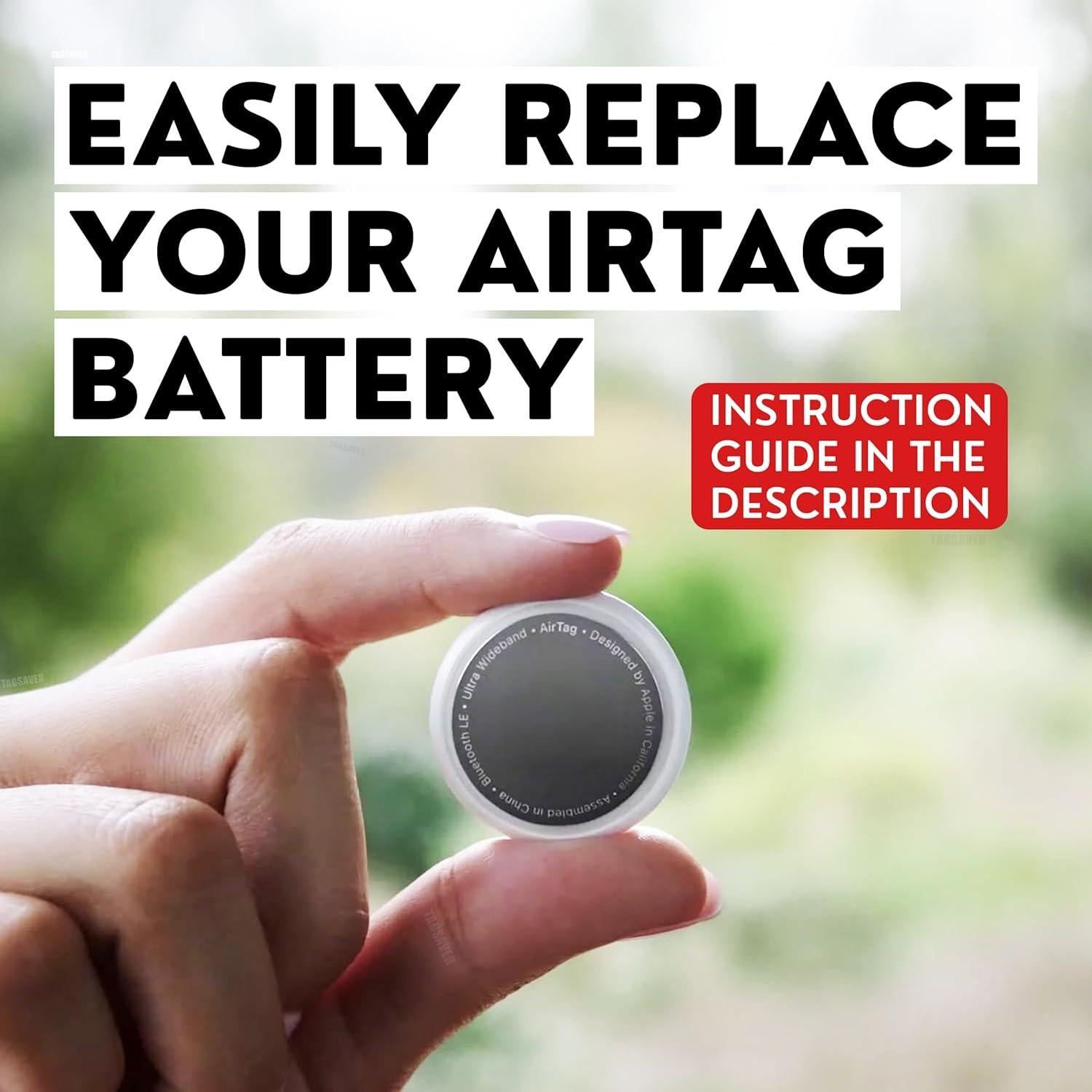 Baterías de Reemplazo CR2032 TagSaver para Apple AirTag - Paquete de 4