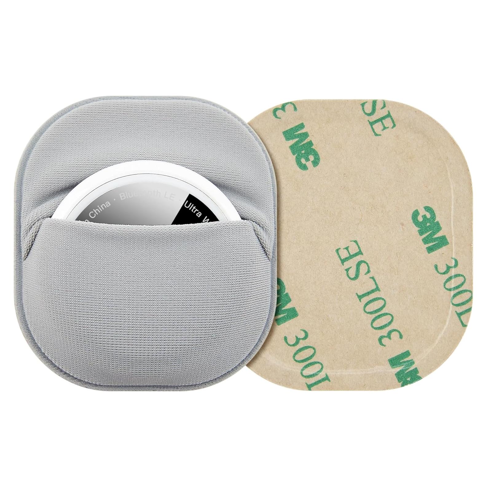 Funda Adhesiva para AirTag DDJ - 2 Pack Gris, Ligera y Protectora