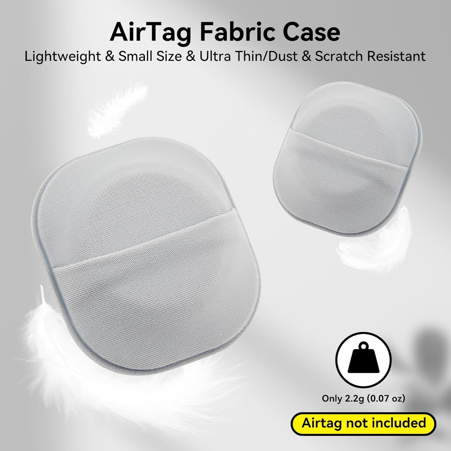 Funda Adhesiva para AirTag DDJ - 2 Pack Gris, Ligera y Protectora