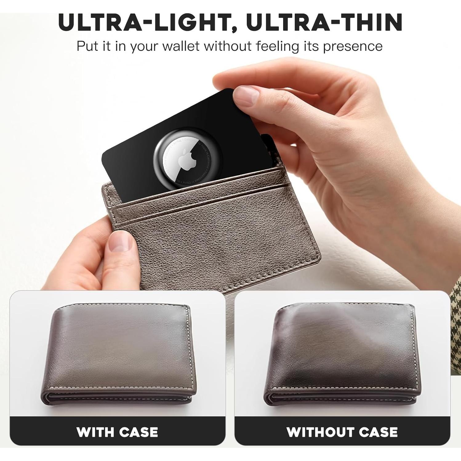 Soporte de Tarjeta Ultra Delgado Natyos para Apple Airtag 4 Pzas