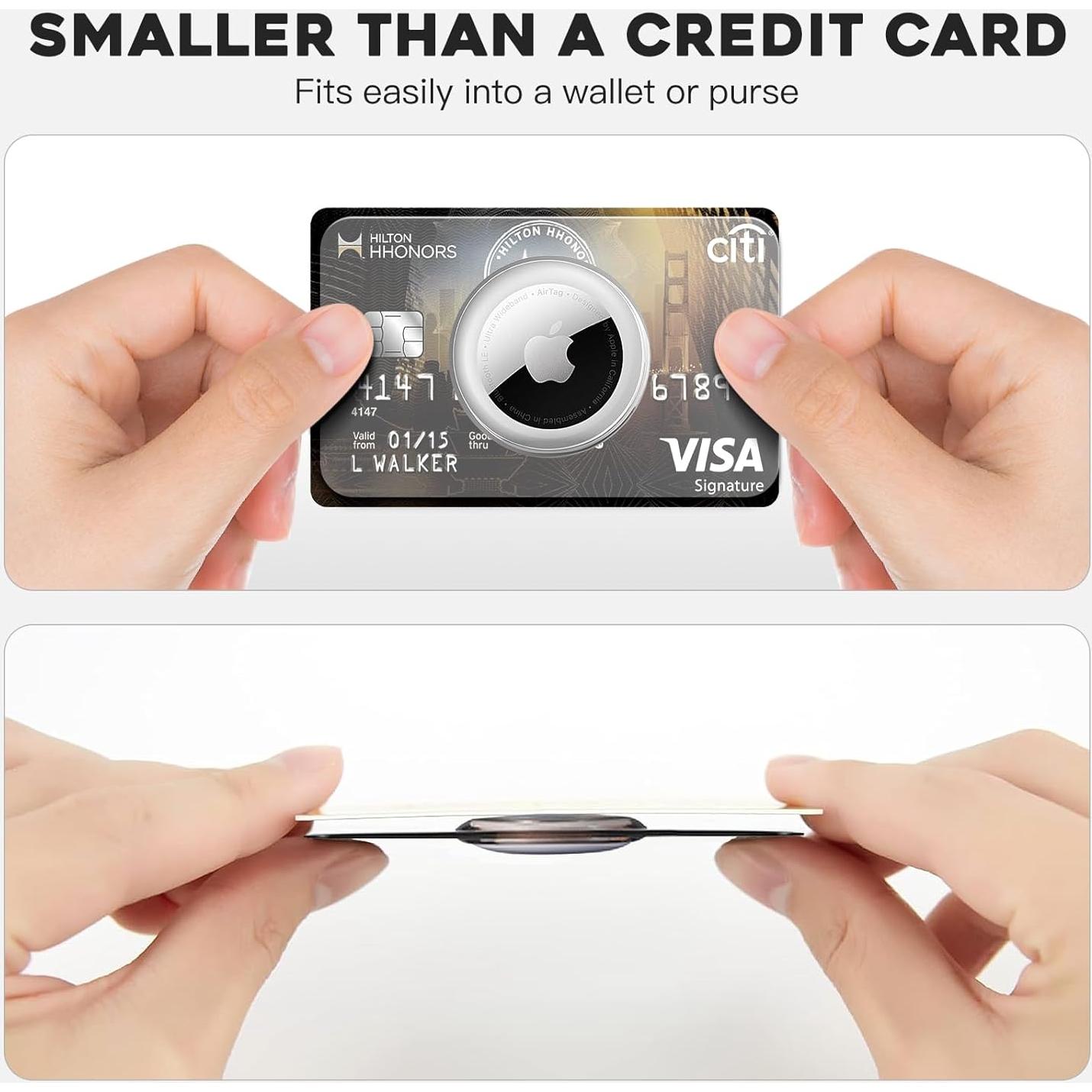 Soporte de Tarjeta Ultra Delgado Natyos para Apple Airtag 4 Pzas