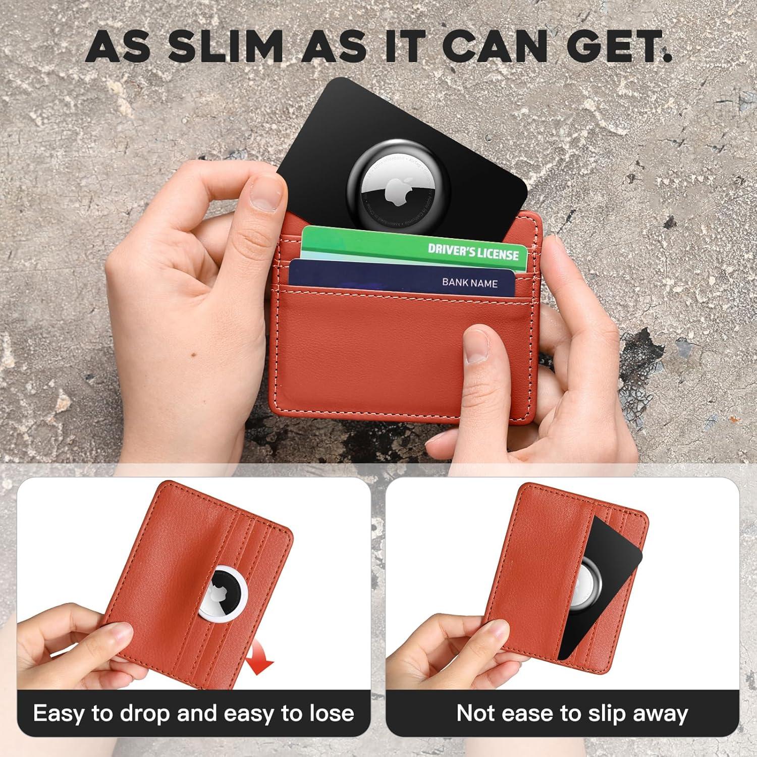 Soporte de Tarjeta Ultra Delgado Natyos para Apple Airtag 4 Pzas