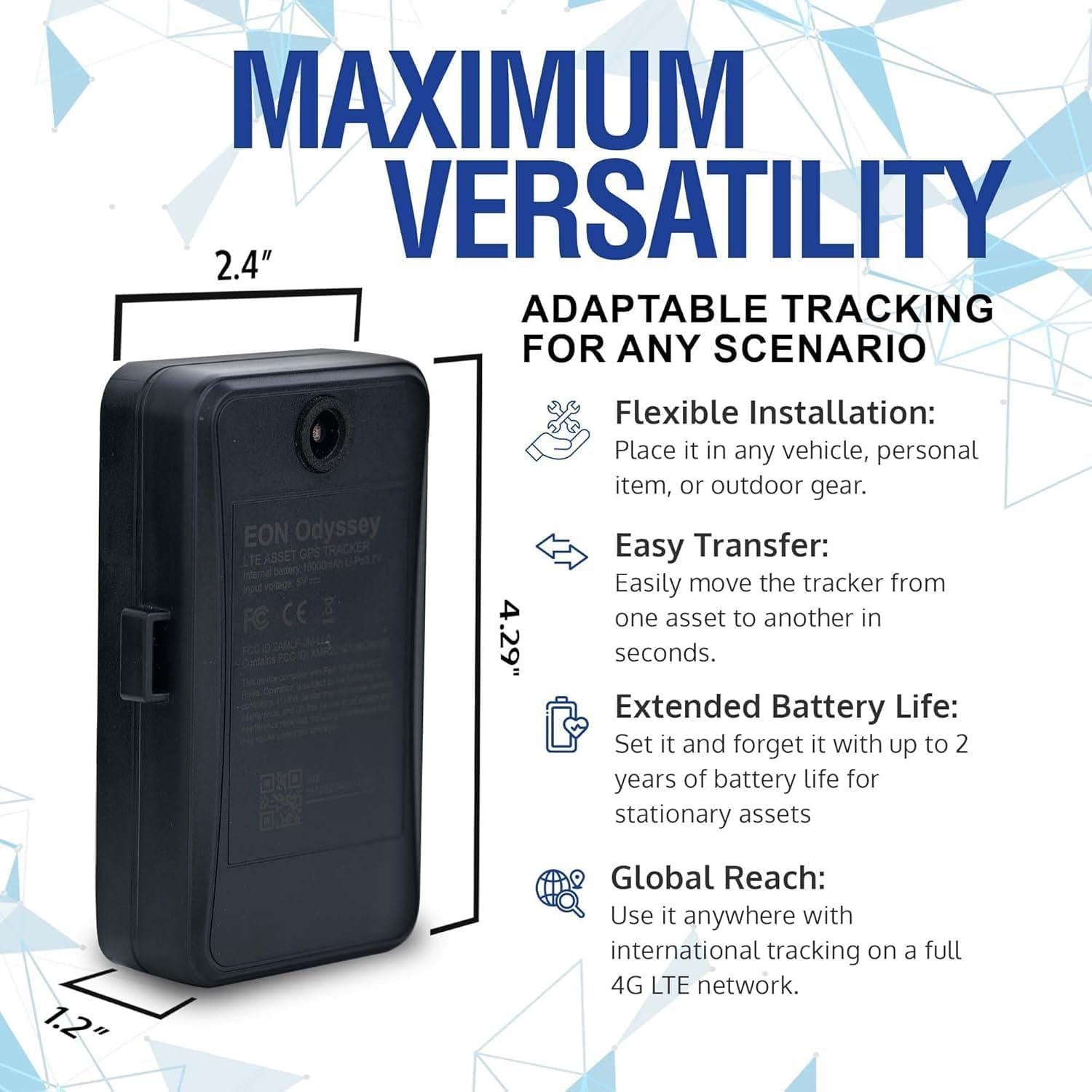 Rastreador GPS 4G LTE BrickHouse Security - 18 Meses de Batería
