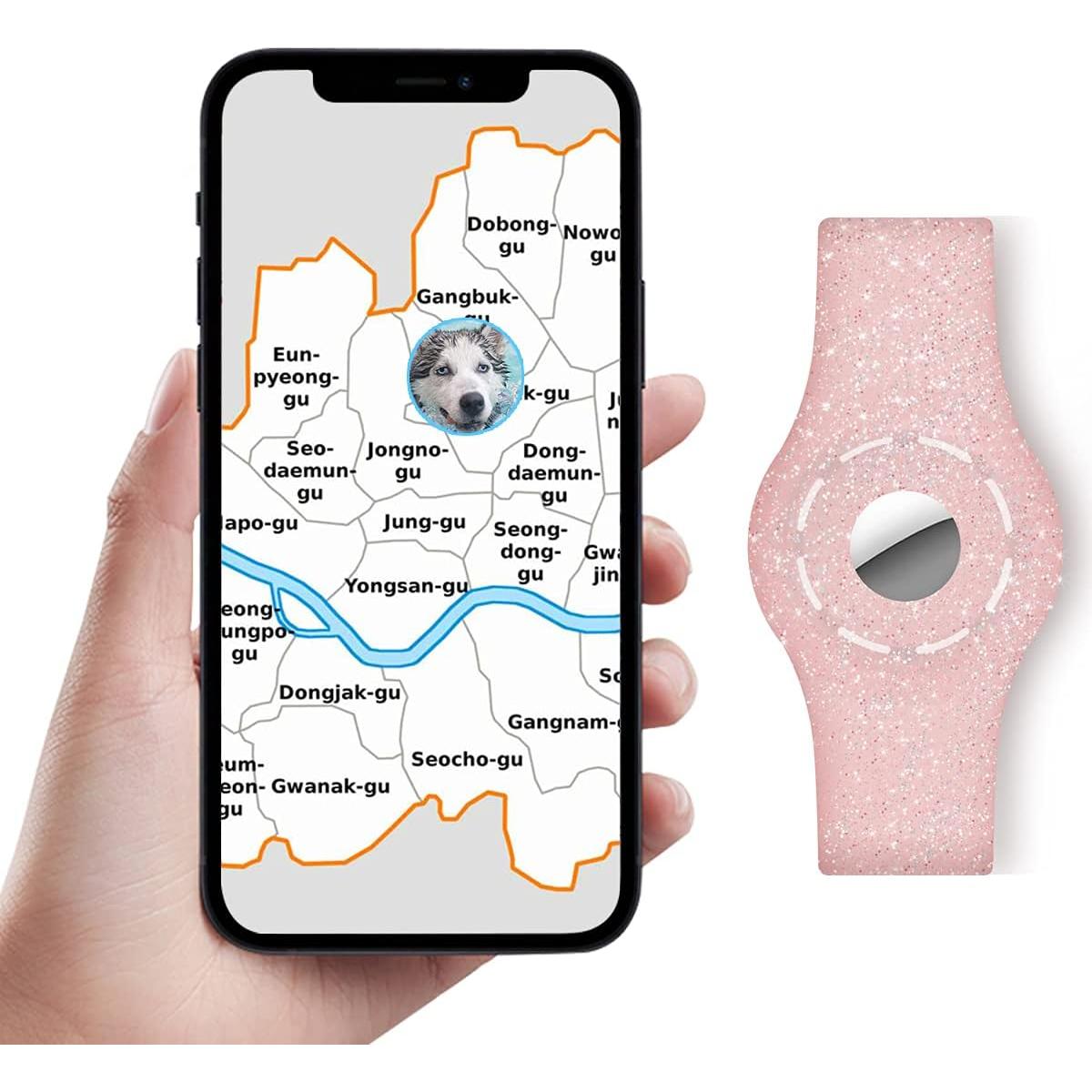 Funda de muñeca para AirTag Hansont Oro Rosa - Niños