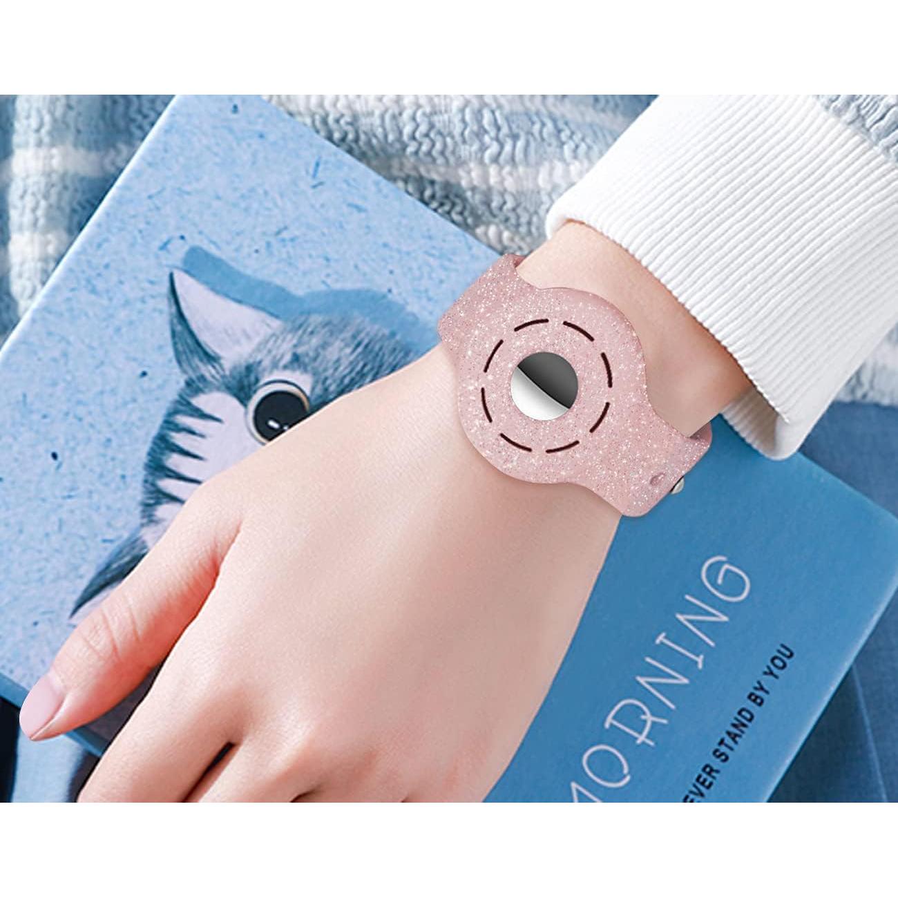 Funda de muñeca para AirTag Hansont Oro Rosa - Niños