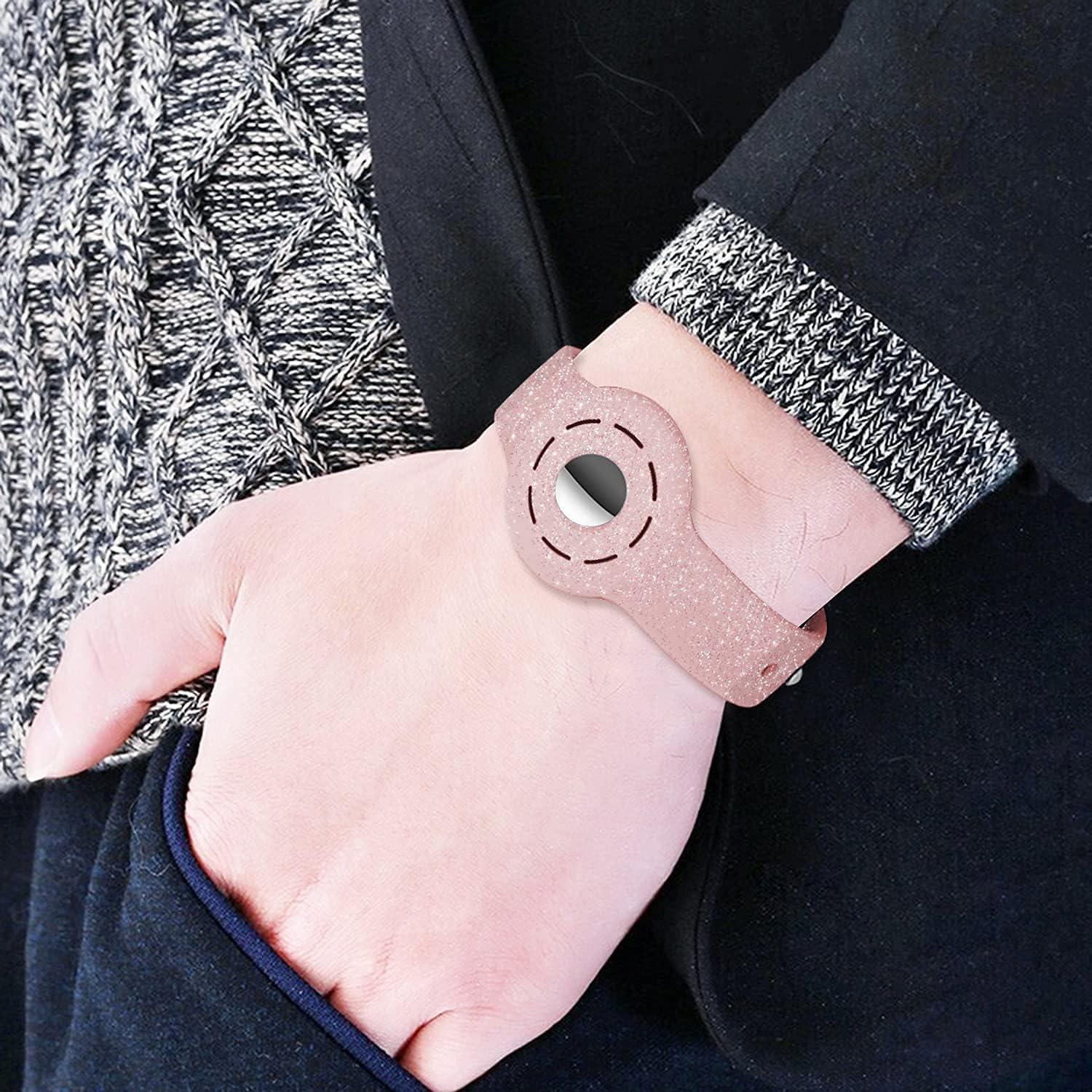 Funda de muñeca para AirTag Hansont Oro Rosa - Niños