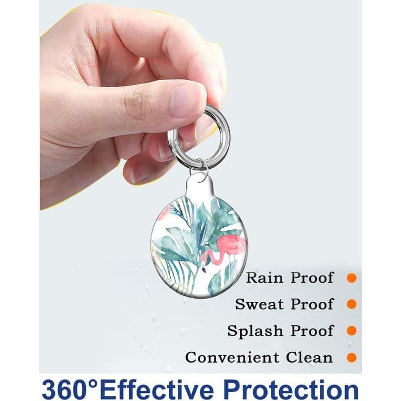Funda Protectora para Air Tag LZMtacase Flamingo Flower