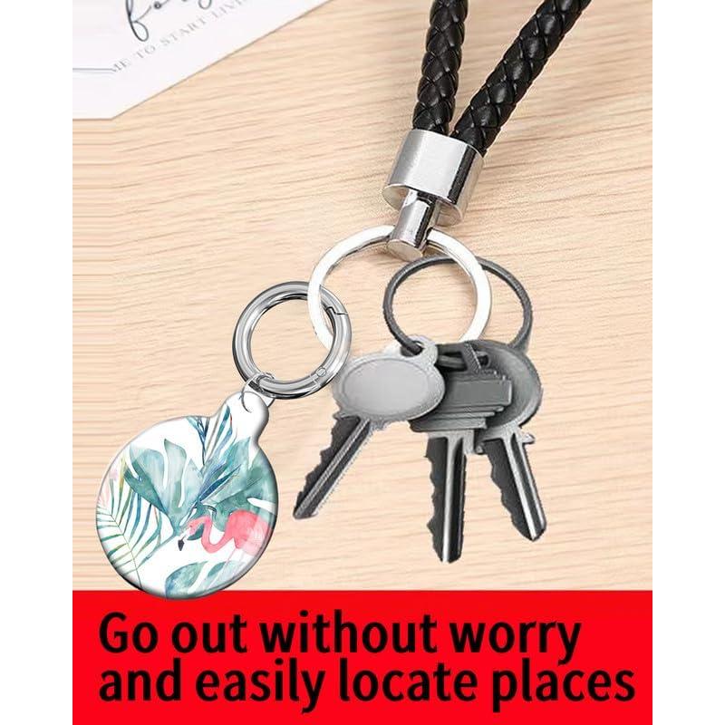 Funda Protectora para Air Tag LZMtacase Flamingo Flower