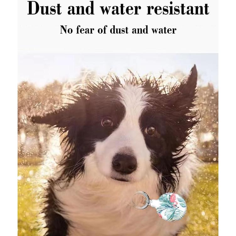 Funda Protectora para Air Tag LZMtacase Flamingo Flower