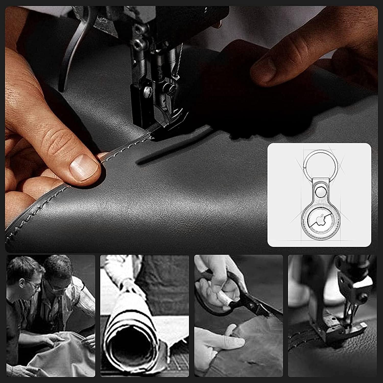 Soporte de cuero PU para Apple AirTag - 4 paquetes