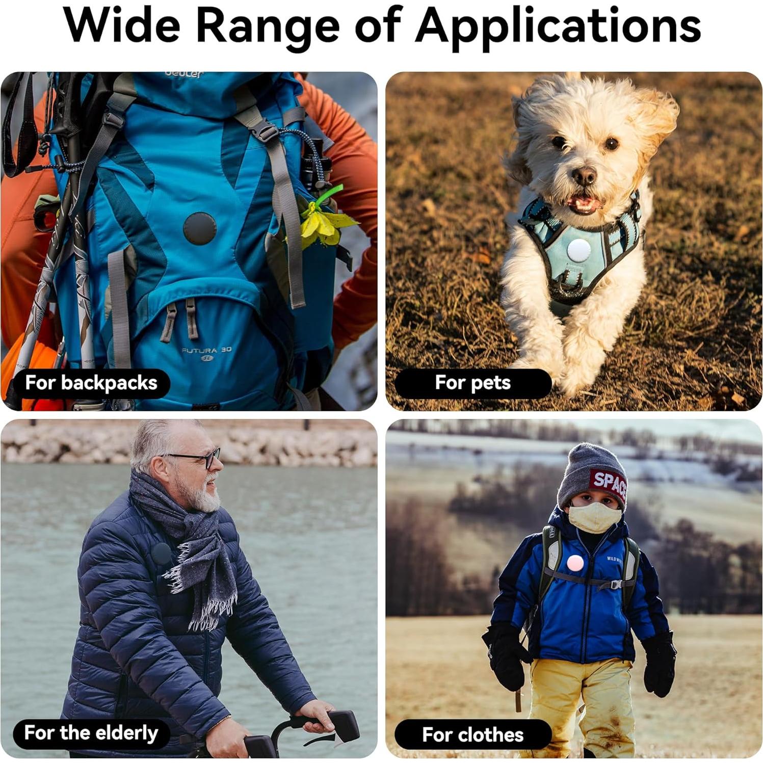 Paquete de 4 Soportes Silicona para AirTag SkyArmor - Niños