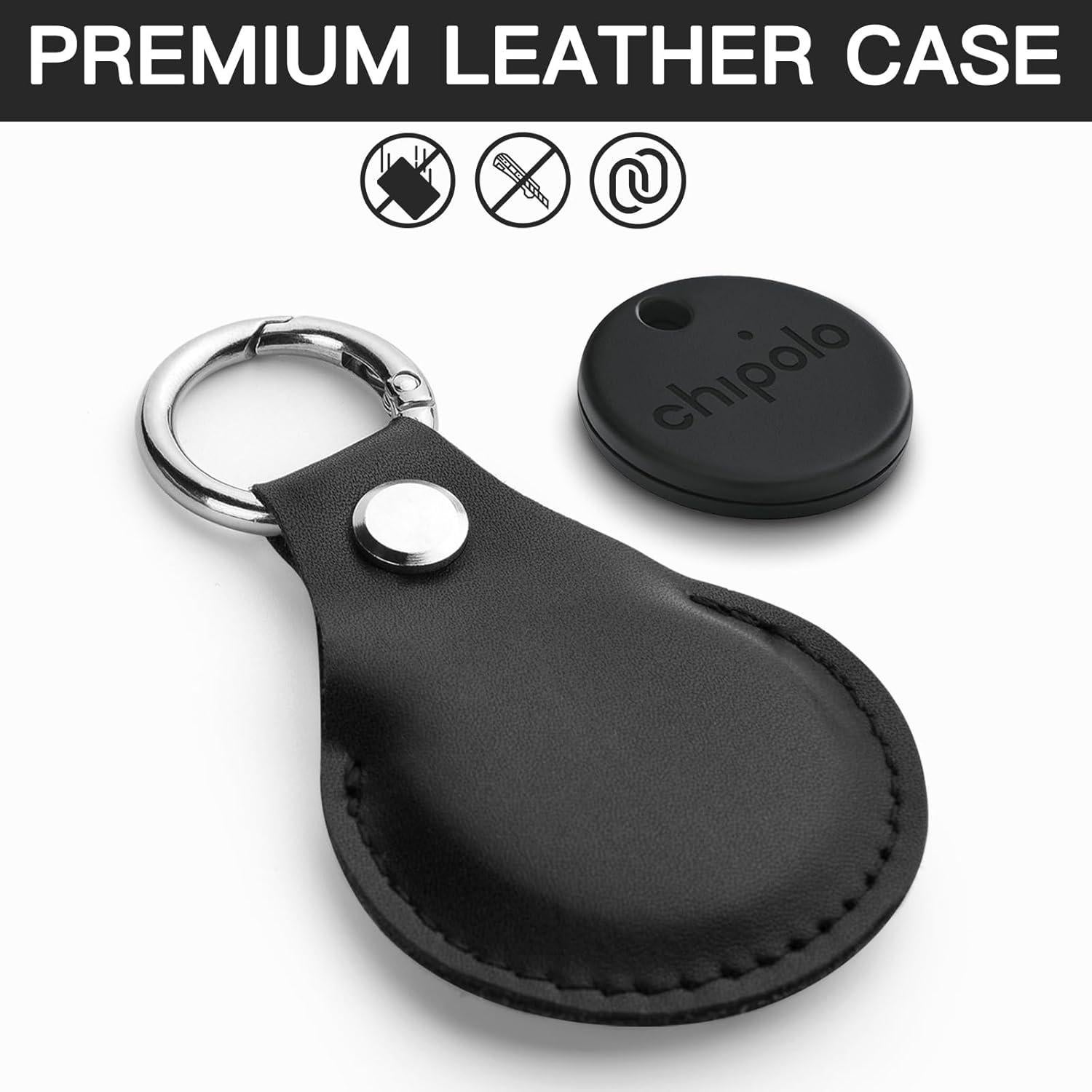 Funda Protectora Negra CaSZLUTION para Airtag y Chipolo