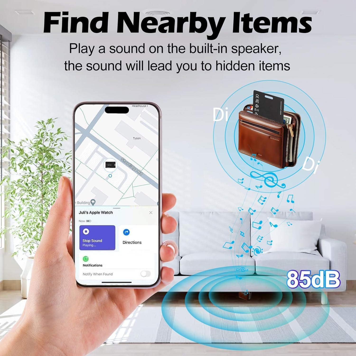 Localizador de Cartera Geevon Recargable IP68 Bluetooth