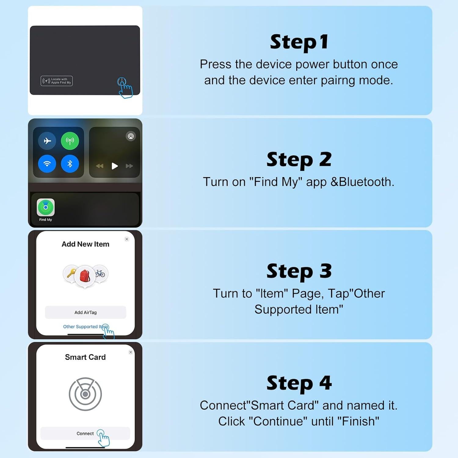Localizador de Cartera Geevon Recargable IP68 Bluetooth