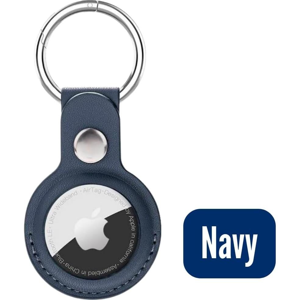 Soporte de llavero cuero para Air Tag Apple - Paquete 5 colores