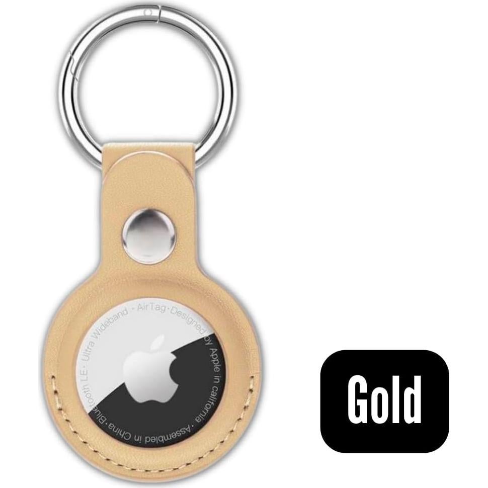 Soporte de llavero cuero para Air Tag Apple - Paquete 5 colores
