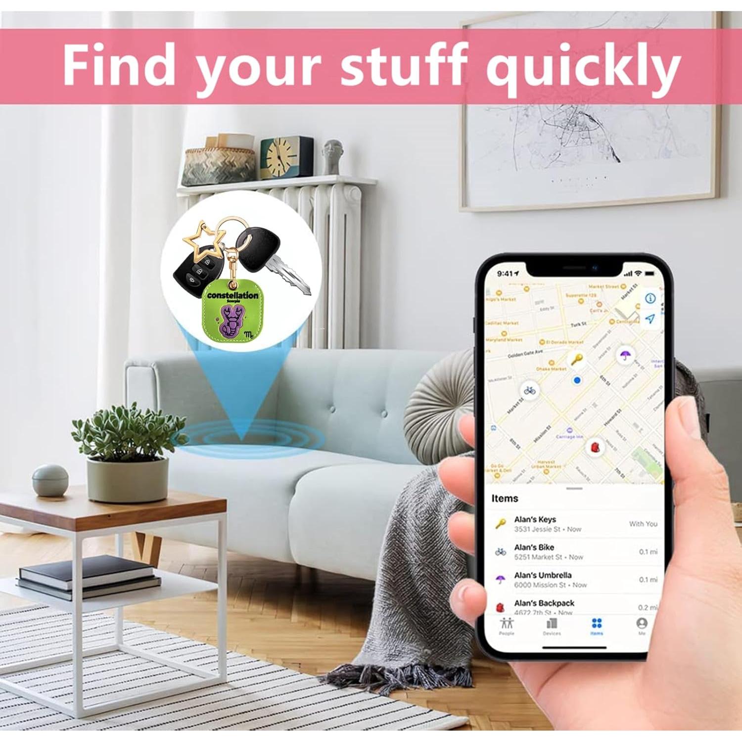 Funda de cuero para AirTag ZOUITY Escorpio - Protección GPS