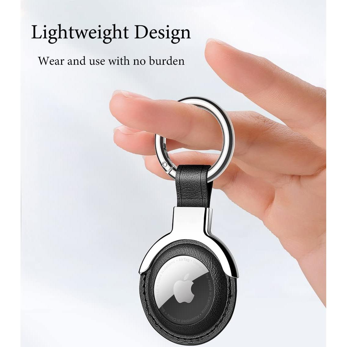 Funda de Cuero para Llavero AirTag Sichy Azul - Soporte Anti-Pérdida